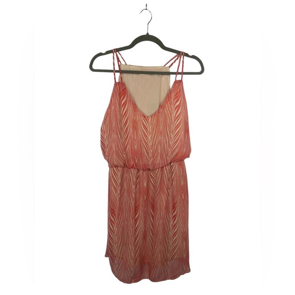 Poetry Sundress Blousy Waist Double Strap V Neck Lined Zebra Pattern Sleeveless